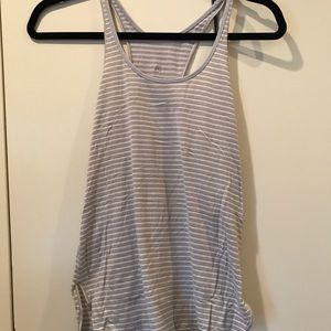 Lululemon singlet tank grey + white size 4